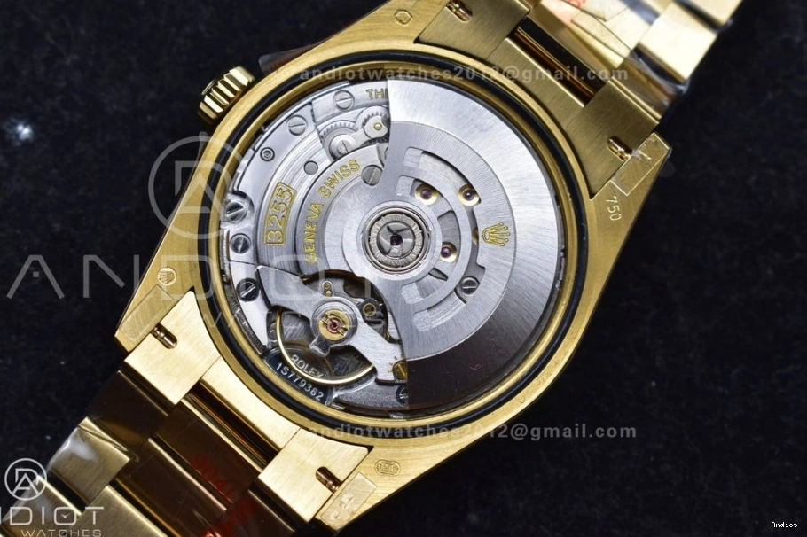 Best QF Dial with YG Gold on President Edition Steel Roman Mark (Gain V5 Bracelet vr3255 36 Weight) DayDate 904L 0224